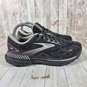 Brooks Adrenaline GTS 23 Womens Running Shoes Black Grey Purple Size 8